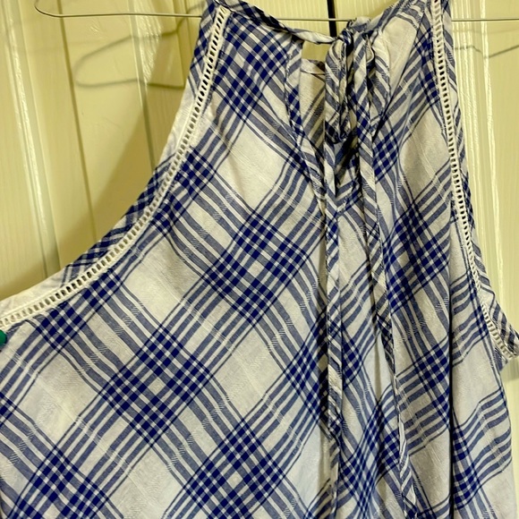 Bella Dahl Blue and White NEW w/tags A line top . Medium - Picture 5 of 8